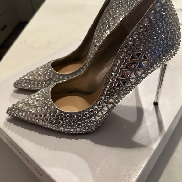 Steve Madden Diamond Rhinestone Heel 9.5 - Picture 10 of 13